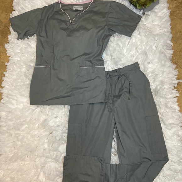 Medical Scrub Uniform Set  | Grey | Size: X-Small - Picture 2 of 13